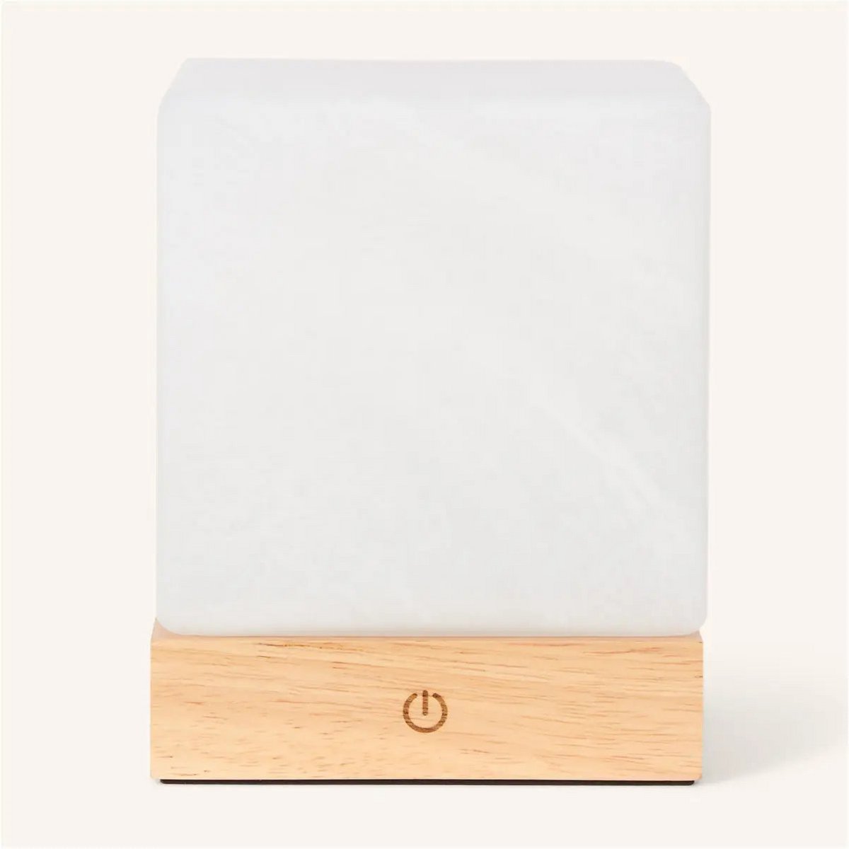 Lampada da tavolo in legno wireless YCE con vetro satinato | Ricaricabile | Dimmerabile | Durata batteria 100 ore | Controllo touch | USB-C