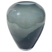 Kander Grey mondgeblazen glazen vaas antraciet | hoogwaardige decoratieve vaas met geslepen rand | Vase The World