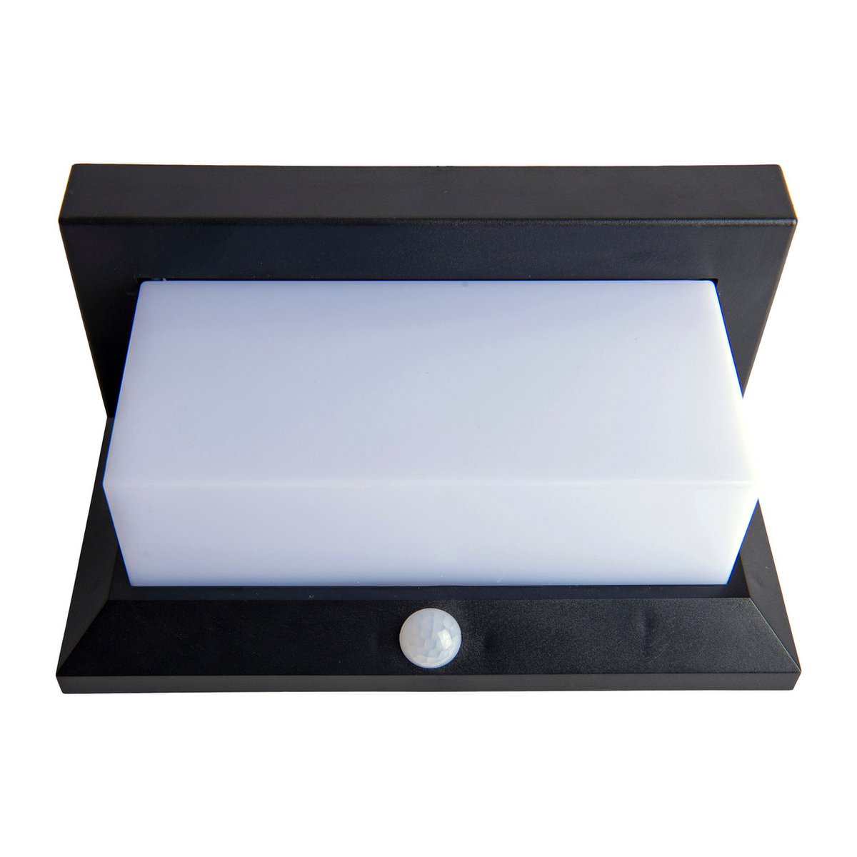 Lampada a bastone solare LED nera da esterno con sensore di movimento | Impermeabile IP44 | Ricaricabile tramite USB | Näve Leuchten