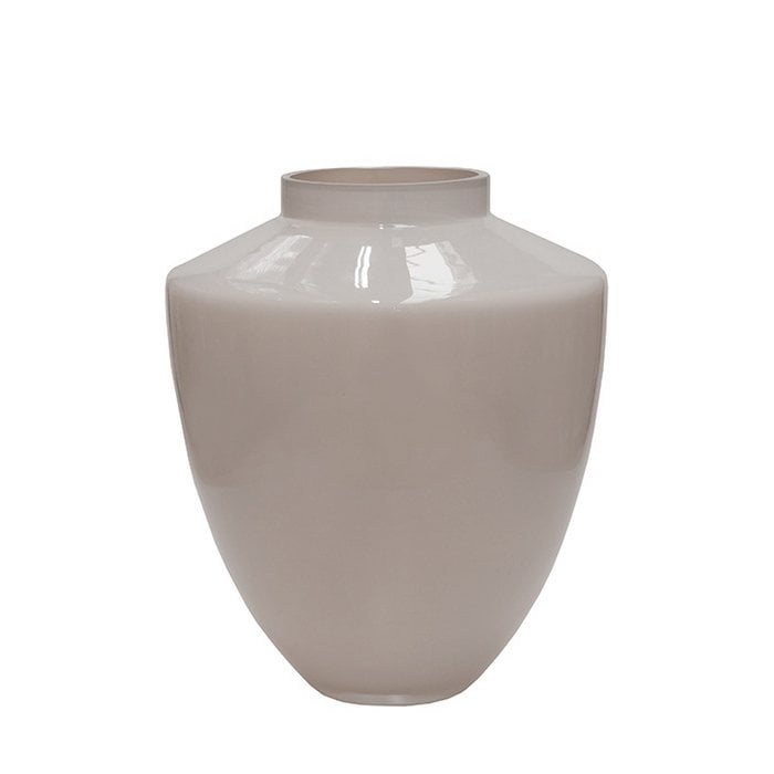 Tugela ivory vaas Vase The World – mondgeblazen wit-beige glas, unieke vorm, Ø24,5-28 cm, elegant home decor