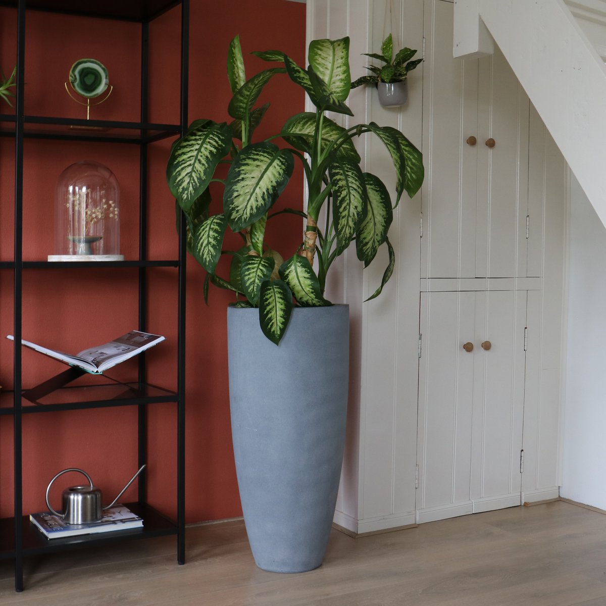 Kentucky Grey vorstbestendige plantenpot polyester | handgemaakte grote buitenpot lichtgewicht waterbestendig | Vase The World