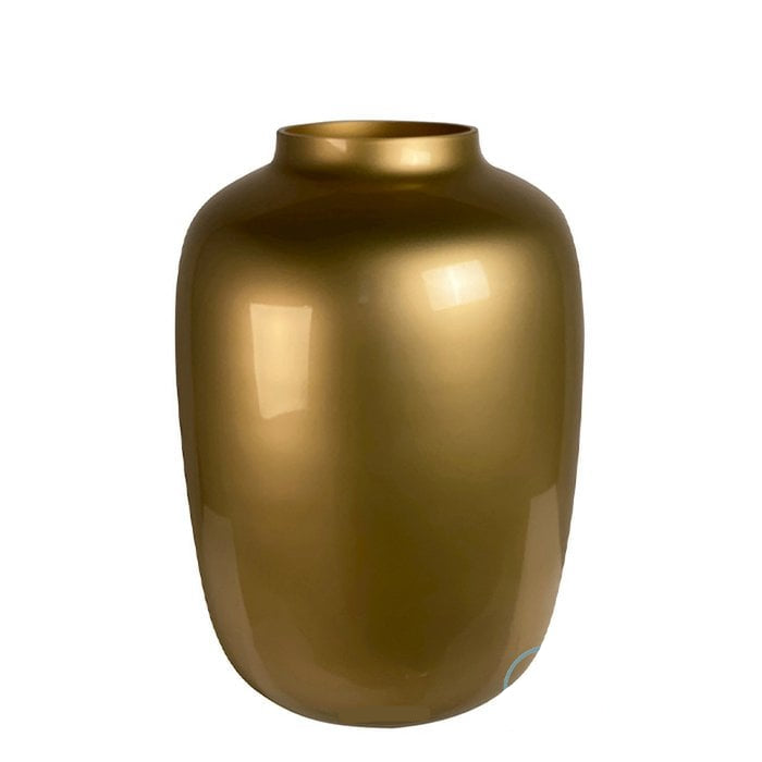 Artic Gold vaas mondgeblazen glas goudkleurig modern design decoratie voor droogbloemen diverse maten | Vase The World