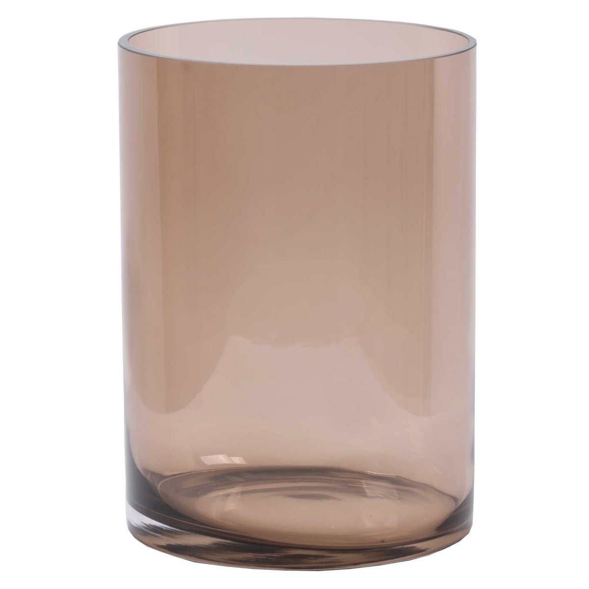 Caspian taupe vaas – Mondgeblazen bruine glazen vaas Ø25 x H35 cm – Handgemaakt woonaccessoire van Vase The World