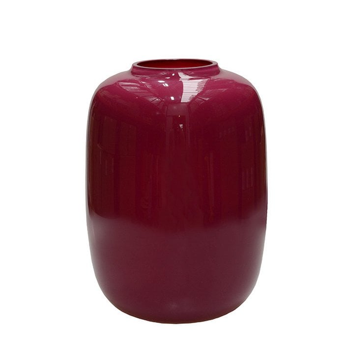 Artic mauve vaas Vase The World – opvallende paarse en rode kleuren, mondgeblazen glas, Ø21-25 cm, unieke bloemenvaas