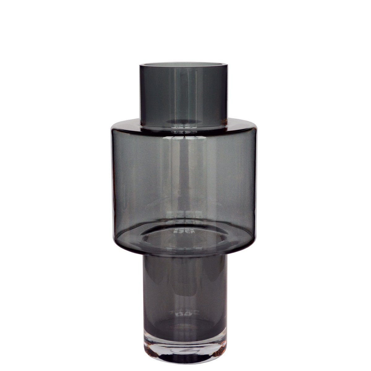 Juba Grey vaas – Mondgeblazen glazen vaas met dik glas in grijstinten | Stoer design voor elk interieur | Vase The World