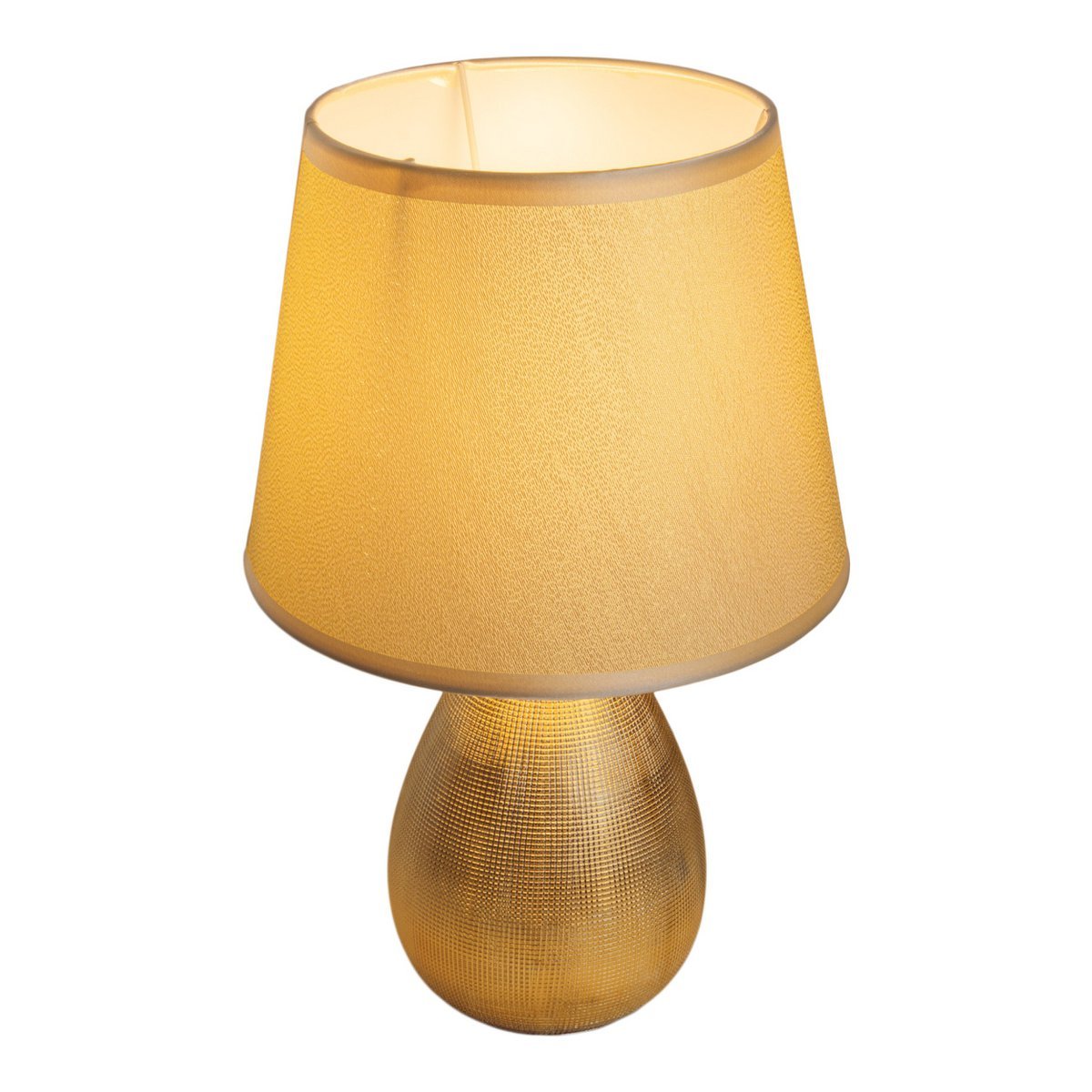 Lampada da tavolo in ceramica Simply Ceramics oro | 31 cm di altezza | Attacco E14 | Design elegante | Illuminazione accogliente per sala da pranzo e soggiorno