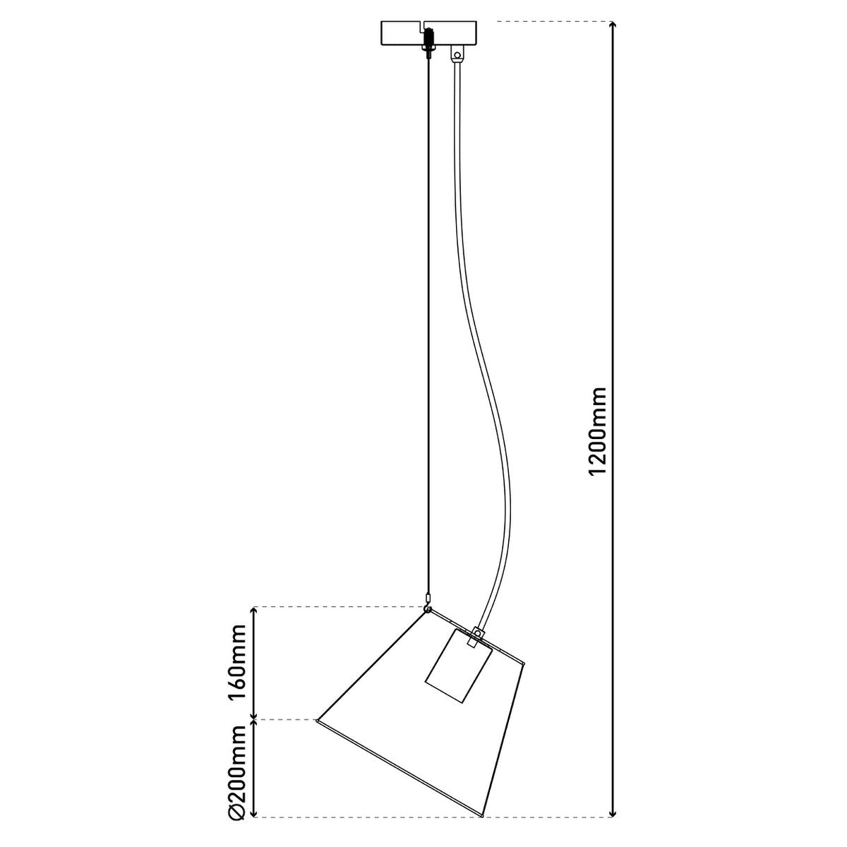 Lampada a sospensione in metallo nero Korie Ø20cm | Attacco E27 | Stile retrò per soggiorno, cucina e ufficio