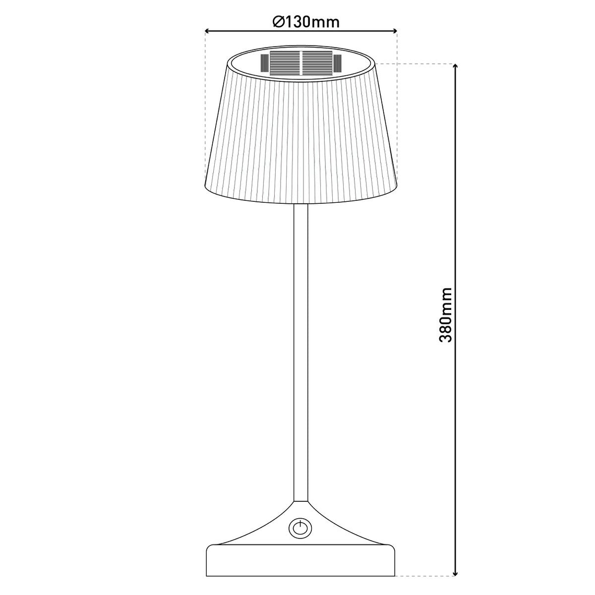 Lampada a batteria solare "EMMI" dimmerabile alta 38 cm giallo/bianco | Lampada da esterno con LED integrato e tecnologia CCT | Näve Leuchten