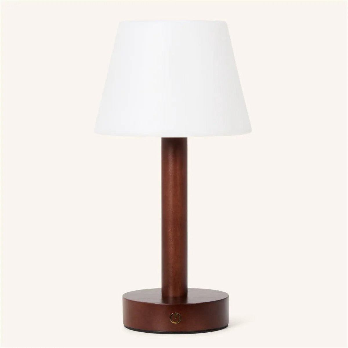 Zoë lampada da tavolo wireless marrone scuro – lampada da design ricaricabile in legno | Dimmerabile, USB-C, durata batteria 80 ore