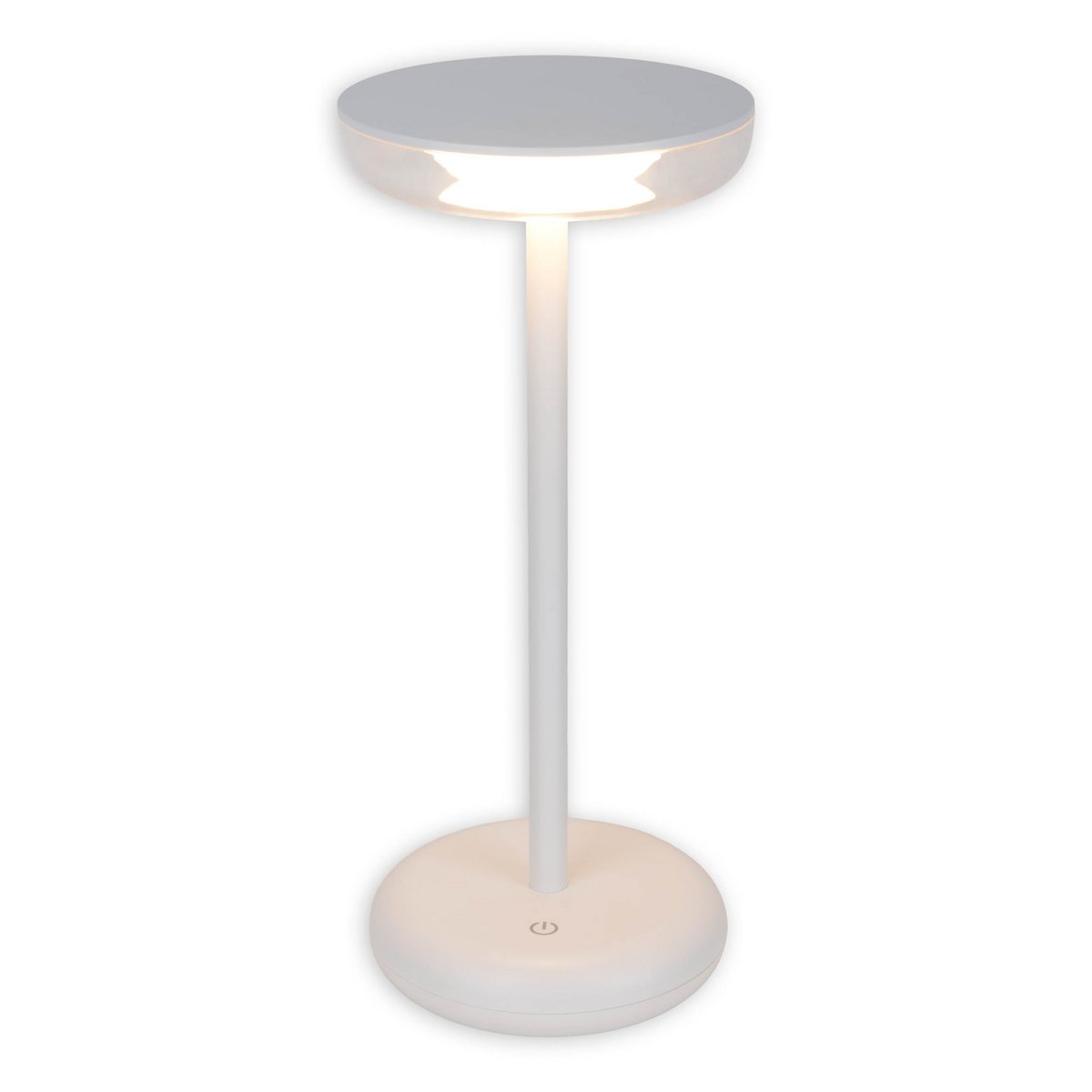 LED tafellamp PASI wit – Dimbare buitenlamp met touch & geheugenfunctie – 26 cm – oplaadbaar – IP44 – modern design