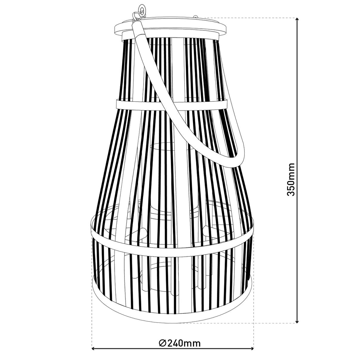 Lanterna solare Korbinian | Lampada a candela LED a energia solare | Rattan | Per giardino e balcone | 35 cm di altezza | Aspetto naturale | Näve Leuchten