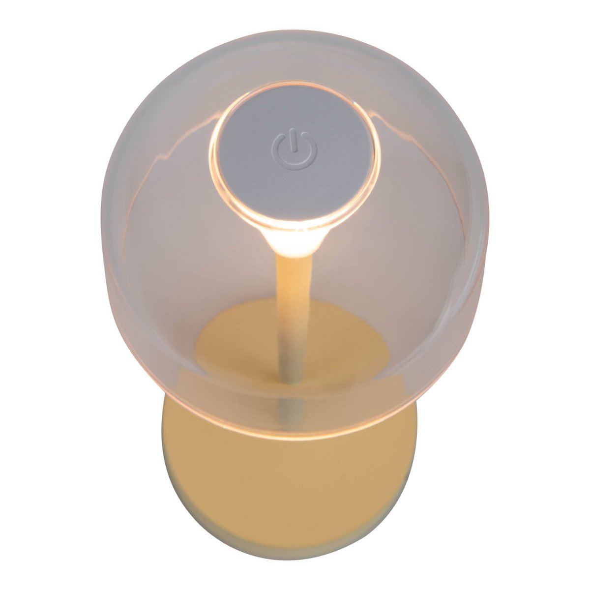 Set van 2 dimbare LED tafellampen op batterij geel – 18,5 cm hoog, waterbestendig IP54 – Näve “Gomba”