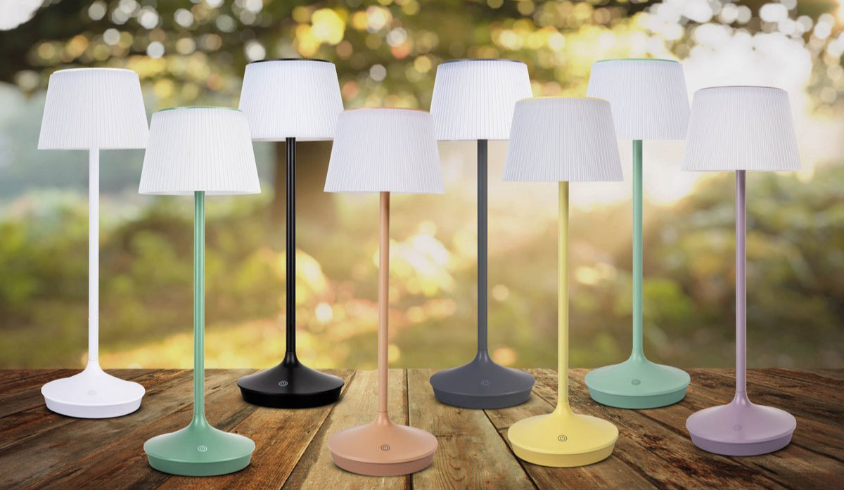 Solar Tafellamp "EMMI" | Dimbaar LED Tafellamp voor Buiten | Geel & Wit | CCT Technologie | IP44 Bescherming