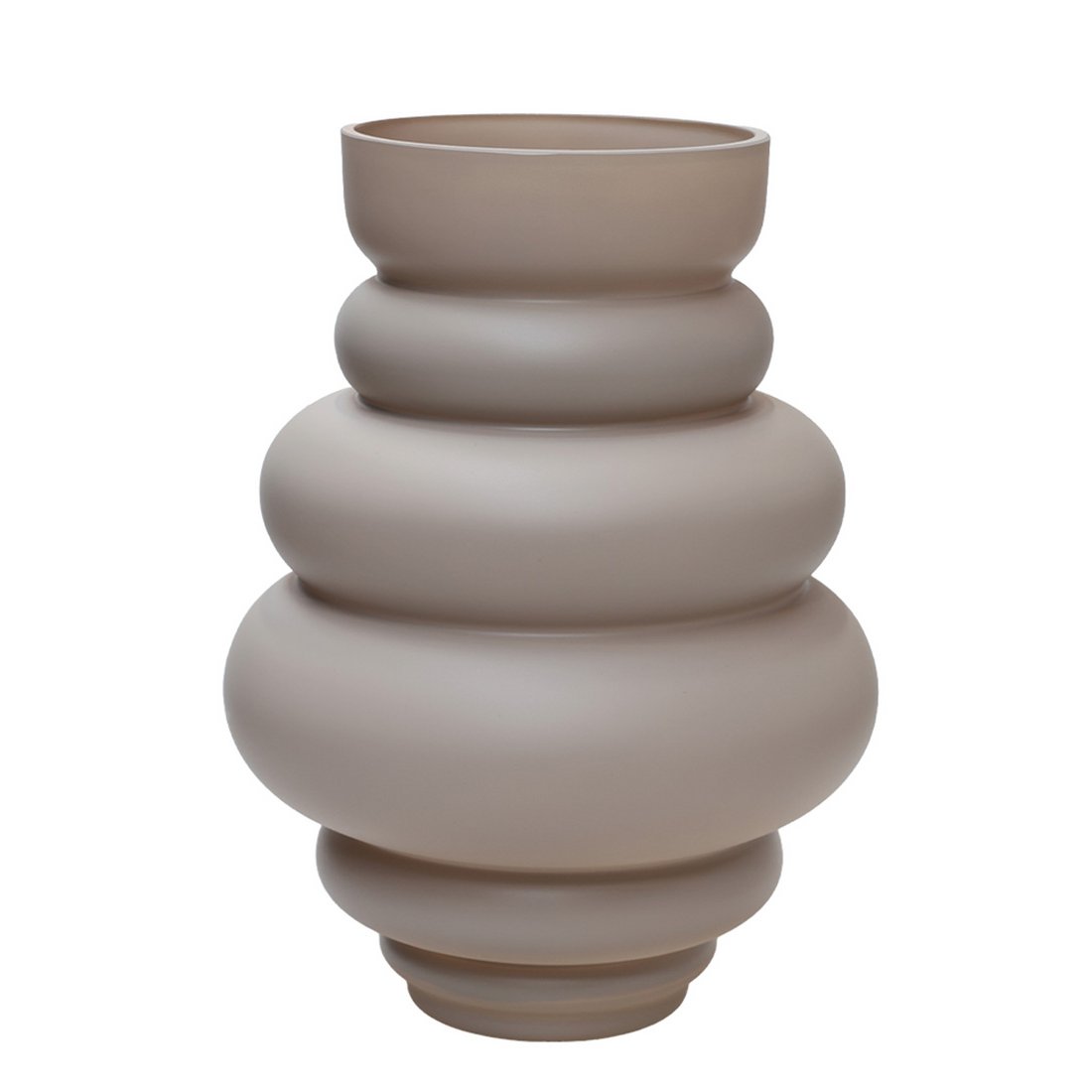Maputo matte ivory vaas – mondgeblazen dik glas – beige woondecoratie – modern design – diverse maten – Vase The World