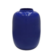 Artic bright blue vaas van glas – stijlvolle blauwe designvaas Ø21 x H29 cm – mondgeblazen interieurdecoratie – Vase The World