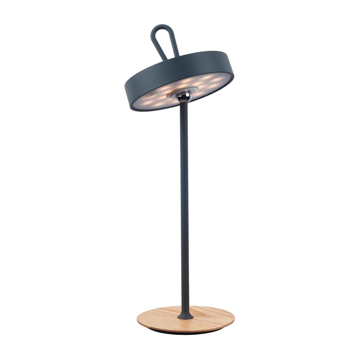 LED tafellamp op batterij voor binnen en buiten – dimbaar, magnetisch, grijs design, 36 cm – Näve Elli